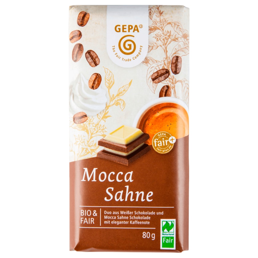 Gepa Bio Schokolade Mocca Sahne 80g